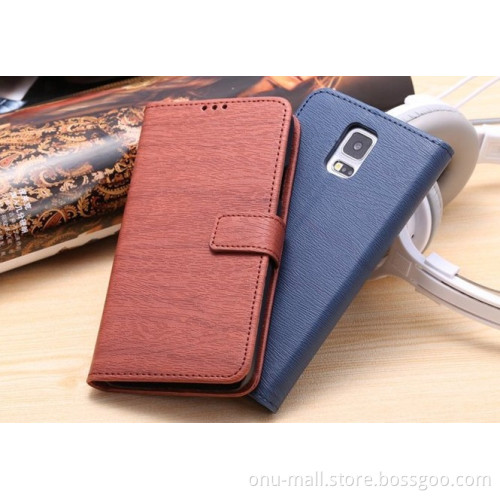 2015 Newest Wood Texture Wallet Flip Cover Leather Case for Samsung Galaxy S6